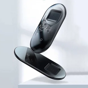 Baseus Simple 2w1 ładowarka bezprzewodowa Qi do telefonu i słuchawek AirPods 15W biały (WXJK-02) - Ładowarki do telefonów - miniaturka - grafika 19