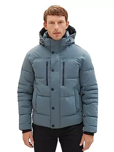 TOM TAILOR Męska kurtka zimowa z odpinanym kapturem, 32506-dusty dark teal, XXL - Kurtki męskie - miniaturka - grafika 1