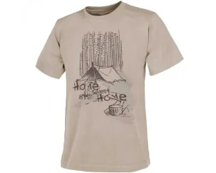 T-Shirt Helikon-Tex Home Sweet Home - Beżowa - Odzież taktyczna i umundurowanie - miniaturka - grafika 1