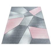 Dywany - Dywan nowoczesny Beta wielokąty różowo-szary 140 cm x 200 cm - miniaturka - grafika 1