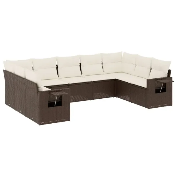 Zestaw Wypoczynkowy Rattan PE 55x62x69cm Brązowy