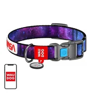 Obroże dla psów - Obroża nylonowa z kodem QR dla psa Waudog "NASA21", rozmiar M, szer. 20 mm Waudog - miniaturka - grafika 1