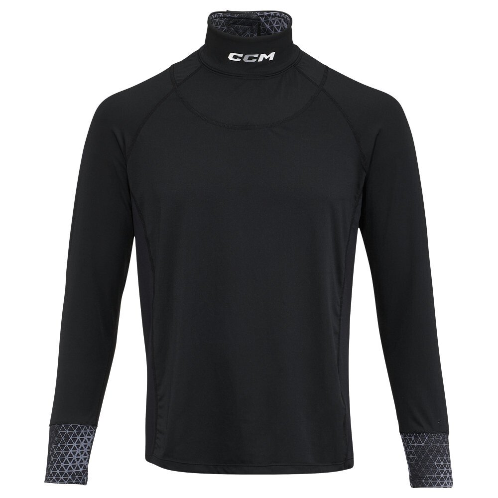 Koszulka dziecięca CCM Neck Guard LS Black XL