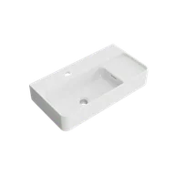 Umywalki - Excellent umywalka 60x31 cm prostokątna z otworem na baterię, biały - miniaturka - grafika 1