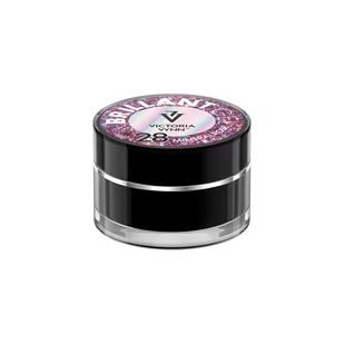 Żel Brokatowy Do Zdobień Brillant Gel 28 Mineral Rose 5g - Żele do paznokci - miniaturka - grafika 1