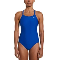 Stroje kąpielowe - Strój pływacki jednoczęściowy damski Nike Solid Racerback - miniaturka - grafika 1