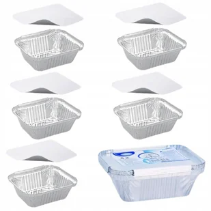 Foremki aluminiowe do pieczenia z pokrywką 5szt - Formy do ciast - miniaturka - grafika 1