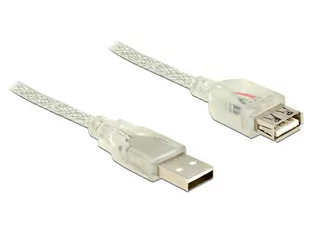 Delock Kabel USB A - A M/Ż 5.00m transparent 83885 - Kable USB - miniaturka - grafika 1