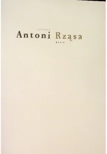 Antoni Rząsa prace - Książki o kulturze i sztuce - miniaturka - grafika 1