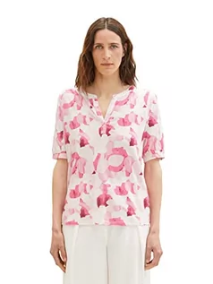 Koszulki i topy damskie - TOM TAILOR T-shirt damski, 31803 – wzór w różowych kształtach, XS - grafika 1