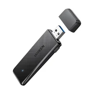 Karty sieciowe - Ugreen zewnętrzna bezprzewodowa karta sieciowa USB 2,4GHz 400Mbps / 5GHz 900Mbps czarny (50340 CM492) - miniaturka - grafika 1