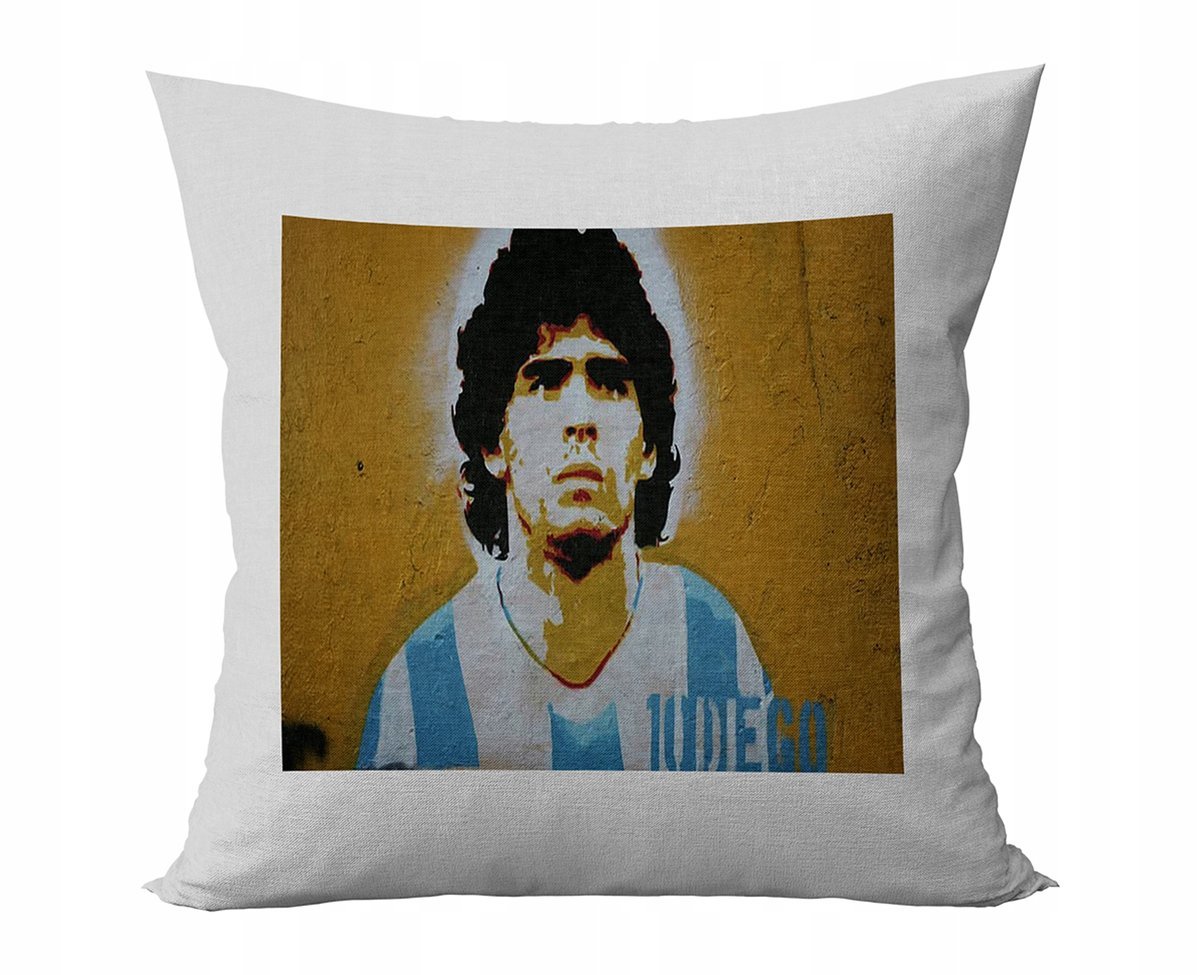PODUSZKA PERSONALIZOWANA DIEGO MARADONA PIŁKA POMYSŁ NA PREZENT GRAFIKI