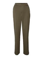 Spodnie damskie - VERO MODA Vmmaya Mr Straight Solid Pant Noos spodnie damskie, zielony (Ivy Green), (M) W / 34L - miniaturka - grafika 1