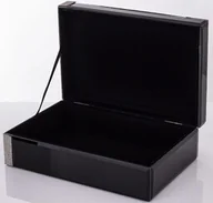 Biżuteria - akcesoria - Szkatułka kasetka na biżuterię szklana glamour czarna 8x24x16cm 169283 - miniaturka - grafika 1