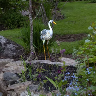 Lampa solarna LED Heron jako figurka czapli - Lampy ogrodowe - miniaturka - grafika 1