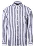 Koszule męskie - Tommy Hilfiger - Męska koszula lniana, niebieski|biały - miniaturka - grafika 1