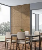 Panele ścienne i boazeria - 60x60x1,1 cm LD (Koperta 1) panel frezowany MDF fornir dębowy - ozdobna dekoracja ścienna 3D - miniaturka - grafika 1