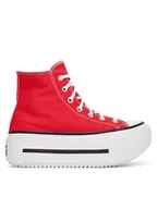 Trampki damskie - Converse Trampki Chuck Taylor All Star Lift Double Stack A15542C Czerwony - miniaturka - grafika 1