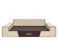 Legowiska dla psów - Hobbydog xxlgl abez4 łóżko/sofa dla psa/kosz Glamour ze sztucznej skóry, kodura, beżowy, XXL, 120 x 80 x 28 cm - miniaturka - grafika 1