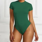 Body - Różnokolorowe body klasyczne z krótkim rękawem - miniaturka - grafika 1