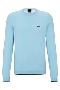 Bluzy męskie - BOSS Męska bluza z dzianiny Rallo Light/Pastel Blue451, 3XL, Light/Pastel Blue451, 3XL - grafika 1