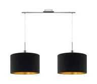 Lampy sufitowe - Eglo - Żyrandol na lince TUNJA 2xE27/60W/230V czarny - miniaturka - grafika 1
