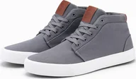 Trampki męskie - Ombre Wysokie męskie buty trampki z bawełnianego płótna szare V3 OM-FOTH-0156 41 - miniaturka - grafika 1