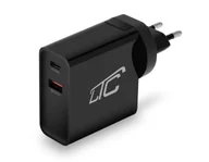 Ładowarki do telefonów - LTC Ładowarka sieciowa MAX QC 3.0 PD 65W USB QC 3A GN.EU/USA czarna - miniaturka - grafika 1