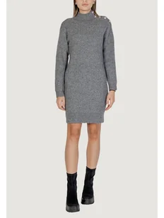 Morgan Sukienka dzianinowa 242-RMSTORI Szary Loose Fit - Sukienki - miniaturka - grafika 1