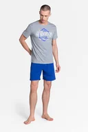 Piżamy damskie - Piżama Lars 38869-90X Szaro-Niebieska - miniaturka - grafika 1