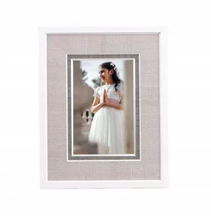 Ramka na zdjęcie 10x15 Velvet Beige Ślub Komunia - Ramki na zdjęcia - miniaturka - grafika 1
