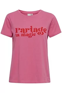 Koszulki i topy damskie - ICHI Damska koszulka IHCAMINO SS10, 172127/Shocking Pink, L - grafika 1