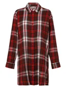 Koszule damskie - Tommy Hilfiger Damska koszula nocna Kobiety niebieski|czerwony|biały w kratkę, XS - miniaturka - grafika 1