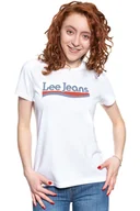 Koszulki i topy damskie - LEE T SHIRT DAMSKI CREW NECK TEE BRIGHT WHITE L41LETLJ 112109060 - Lee - miniaturka - grafika 1