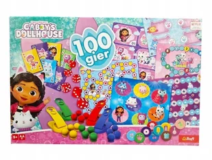 Duży Zestaw Gra Planszowa Trefl 100 Gier Planszowych Koci Domek Gabi - Zabawki interaktywne dla dzieci - miniaturka - grafika 1