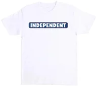 Koszulki męskie - t-shirt INDEPENDENT BAR LOGO HEAVYWEIGHT White/Blue - miniaturka - grafika 1