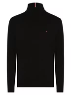 Swetry męskie - Tommy Hilfiger - Sweter męski z dodatkiem kaszmiru, czarny - miniaturka - grafika 1