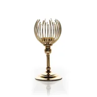 Świeczniki - Świecznik metalowy TORINO, złoty Ø13x28cm - miniaturka - grafika 1