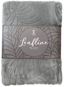 Koce - Koc Leafline 150x200 tłoczone liście szary nowoczesny - miniaturka - grafika 1
