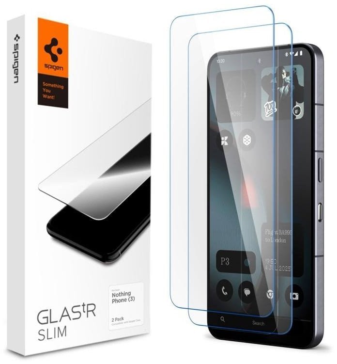 SZKŁO HARTOWANE NA EKRAN DO NOTHING PHONE 3, Spigen na Wyświetlacz, 2szt
