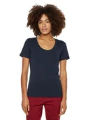 Koszulki i topy damskie - Tommy Hilfiger Koszulka Damska T-Shirt Slim New Cosy C-Nk Ss Navy Ww0Ww36601 Dw5 S - miniaturka - grafika 1