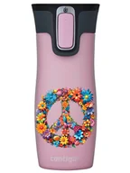 Kubki termiczne - Kubek termiczny Contigo West Loop 2.0 470ml - Peace - RóĹźowy Mat - miniaturka - grafika 1