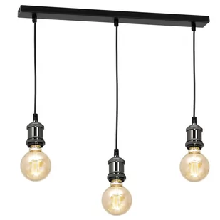 Milagro Lampa wisząca EDISON CZARNY/CHROM 3xE27 MLP6517 - Lampy ścienne - miniaturka - grafika 1