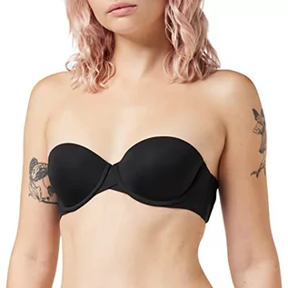 Biustonosze - Calvin Klein Biustonosz bez ramiączek Light Lined Strapless z Czapką, Czarny, rozmiar producenta: 0B36 - grafika 1