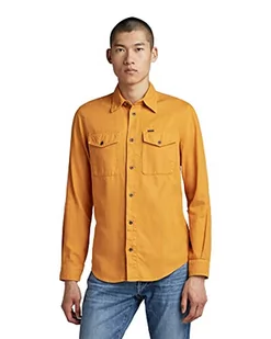 G-STAR RAW Męska koszula Slim Men's Marine Shirt, żółta (Dull Yellow gd 7647-D849), XS, Żółty (Dull Yellow Gd 7647-d849), XS - Koszule męskie - miniaturka - grafika 1