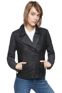 Wrangler, Kurtka damska, Daisy Leather Jacket Black W4070Za01, rozmiar XS - Kurtki damskie - miniaturka - grafika 1