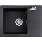 Zlewozmywaki z baterią - Zlewozmywak DEANTE Adel ZLMZ211A Grafitowy + bateria stojąca Luno BOC B720 - miniaturka - grafika 1