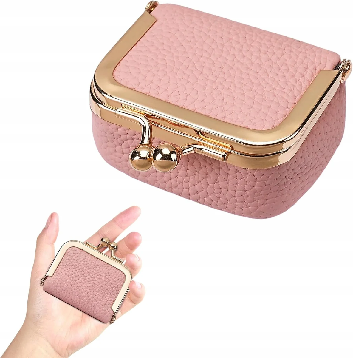 SZKATUŁKA 63X45X35CM SKÓRZANA PRZENOŚNA ETUI NA BIŻUTERIĘ RÓŻOWA