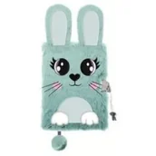 Szkolne artykuły papiernicze - Pamiętnik z kłódką A5/96K 3D włochacz Rabbit - miniaturka - grafika 1