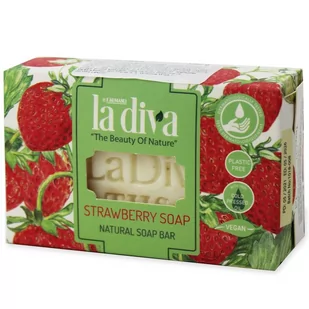 LA DIVA MYDŁO W KOSTCE TRUSKAWKA 100 g - LA DIVA BP-8699266393142 - Mydła - miniaturka - grafika 1